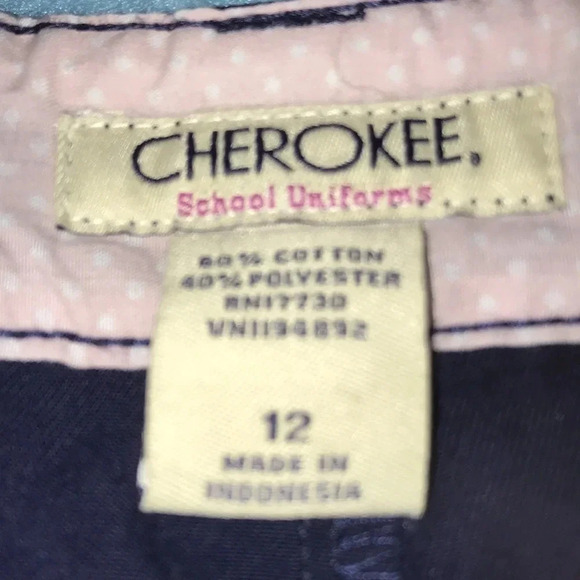 𝅺CHEROKEE school uniforms navy blue adjustable waistband shorts NEW size 12 - Picture 5 of 5